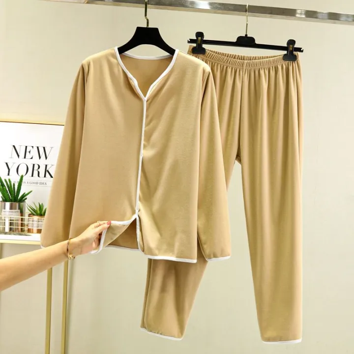 New%20Double-Sided%20Dralon%20Fleece-Lined%20Loungewear%20Pullover%20Thin%20Velvet%20Pajamas%20Suit%20Women's%20Winter%20Large%20Size%20Long%20Sleeve%20T%20Shirt%20Pajama%20Pants%20-%20Image%205