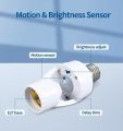 Motion Sensor Bulb Holder 360 Degrees Intelligent Induction Integrated PIR Motion Sensor E27 Lamp Socket. 