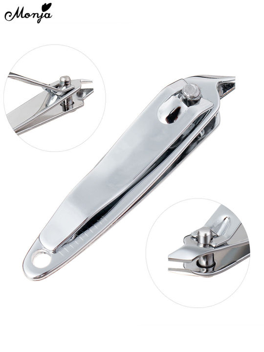Monja 1Pcs  Manicure Nail Clipper Nail Cutter Stainless Steel Fingernails