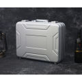 Urecimy Mens Metal Business Briefcase Aluminum Toolbox Luxury Car Case Laptop Document Brief case Silver.