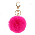 Cute Imitation Rex Rabbit Fur Plush Keychain 8cm Fluffy Pompom Ball Bag Backpack Decoration Car Key Chain Girl Gift Accessories. 