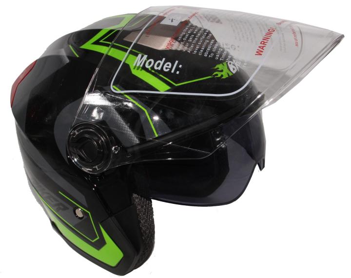 XBK-603%20Matt%20Black%20Graphic%20Helmet%20for%20Men%20and%20Women-Black%20Neon%20Green%20-%20Image%203