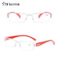 Korean Reading Glasses Men Women Clear Lens Half Frame Presbyopic Eyewear 1.0 1.5 2.0 2.5 3.0 3.5 4.0 for Reader.