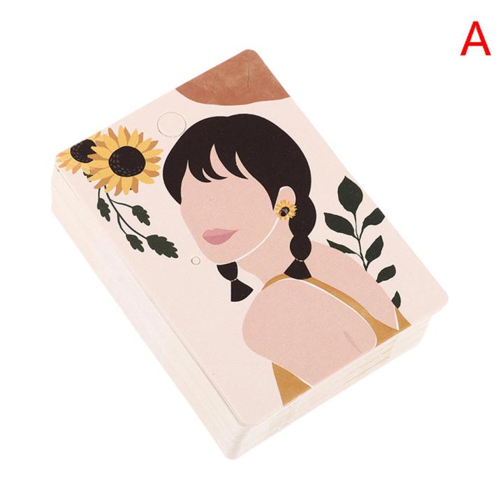 50 Pcs Earring Display Card Ear Studs Necklace Jewelry Display Holder SEVICH