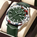 POEDAGAR 895 Man Wristwatch Top Luxury Waterproof Luminous Date Week Watch For Men- Quartz Sport Leather Men's Watches - Watch For Men.