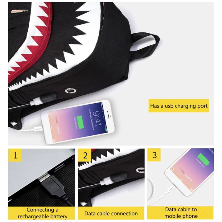 Causal%20Men%20USB%20Laptop%20Backpack%20Night%20Luminous%20Shark%20Mouth%20Pattern%20Daily%20Knapsack%20Teenagers%20School%20Bags%20Large%20Capacity%20Travel%20Bag%20-%20Image%203