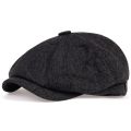 Men Newsboy Hats Peaky Autumn Vintage Herringbone Octagon Cap Women Casual Stripe Berets Gatsby Flat Hat. 