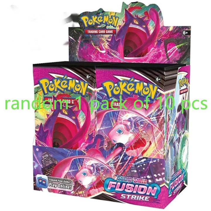Sun e Moon Shining Pokemon Cards Box, Mega Energia, Cartões de Coleção TCG Trading, Jogo quente, 10Pcs