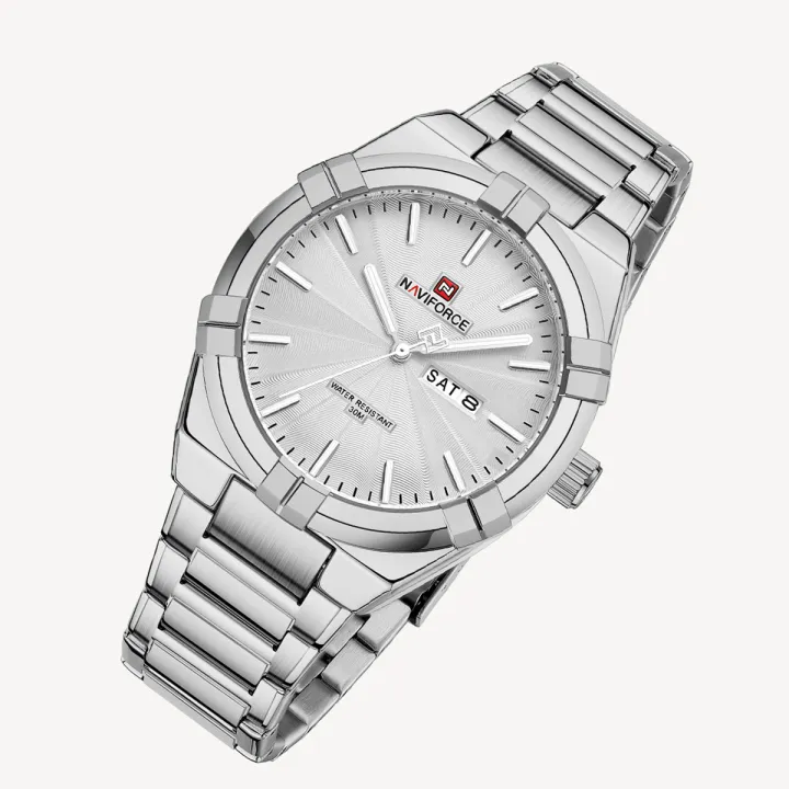 NAVIFORCE%20NF9218%20Silver%20Stainless%20Steel%20Analog%20Watch%20For%20Men%20-%20White%20&%20Silver%20-%20Image%204