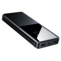 JOYROOM JR-T013 15W 10000mAh Fast Charging Power Bank Slim Lightweight LED Display External Battery Charger - Black. 