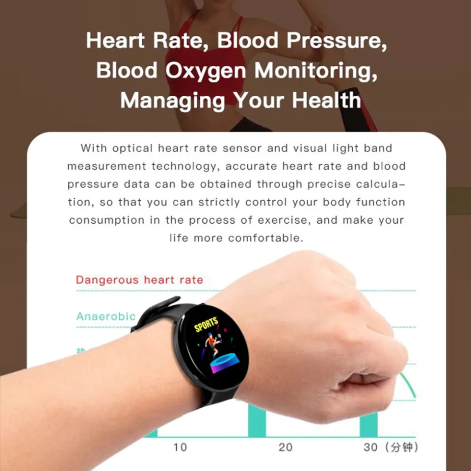 Kids Smart Digital Watch Blood Pressure Waterproof Smartwatch