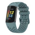 Solid Color Breathable Sports Silicone Watch Band For Fitbit Charge 6.
