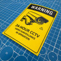 CCTV 24-hour CCTV Monitoring Sticker/24-Hour CCTV Sticker/CCTV Label Sticker. 