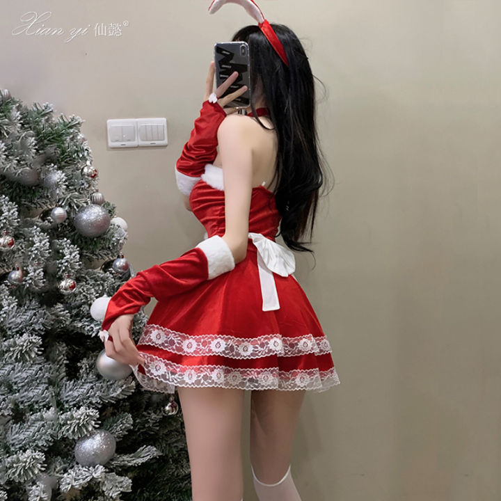 Red%20Women%20Christmas%20Santa%20Claus%20Cosplay%20Costume%20Winter%20Off%20Shoulder%20Dress%20Tube%20Dresses%20Red%20Christmas%20Dress%20-%20Image%204