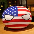 10-40cm Kawaii Countryball Plush Toy Stuffed Polandball UN USA USSR FRANCE RUSSIA UK JAPAN EU CANANDA ITA RU Sofa Pillow Pendant.