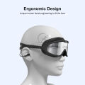 Outtobe Ad-ult Swimming Goggles Large Frame with ear plug Waterproof Anti Fog Swim Glasses.