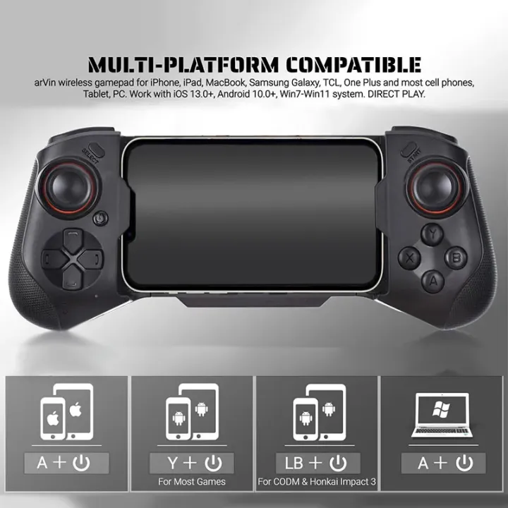 Wireless%20Gamepad%20Mobile%20Phone%20Controller%20for%20iPhone/Android/Steam%20Bluetooth%20Gaming%20Controle%20Joystick%20Stretch%20Game%20Handle%20for%20PC%20-%20Image%202