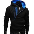 Cotton Long Sleeve Hoodie for Men - Black and Blue - Hoodie For Men - Hoodie - Hudi For Men.