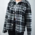 Plaid Flannel Jacket in Black and Grey.