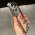 HOCE Luxury Plating Titanium Frame Phone Cases For iPhone 12 13 14 15 Pro Max 15 Plus Case Ultra Thin Clear Hard PC Transparent Back Cover. 