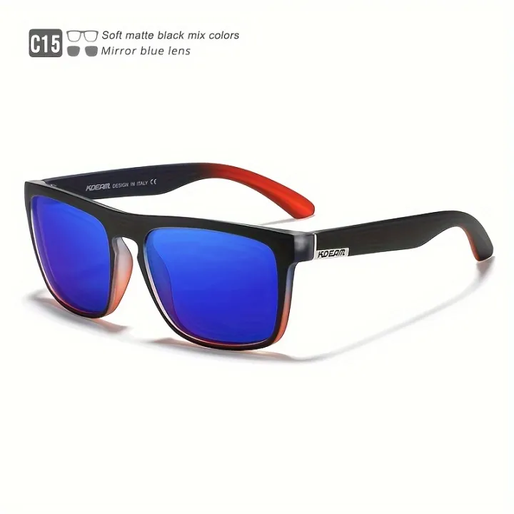 KDEAM%20Men's%20Classic%20Square%20Polarized%20Sunglasses,%20Outdoor%20Sports%20Fishing%20Driving,%20Electroplated%20Reflective%20Film,%20High-quality%20Metal%20Hinges,%20Metal%203D%20Logo,%20Ideal%20choice%20for%20Gifts%20-%20Image%207