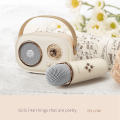 JOJOCAT Wireless Bluetooth Audio Portable Amplifier Home KTV Microphone Children'S Karaoke Small Microphone Speaker Yellow Easy to Use. 