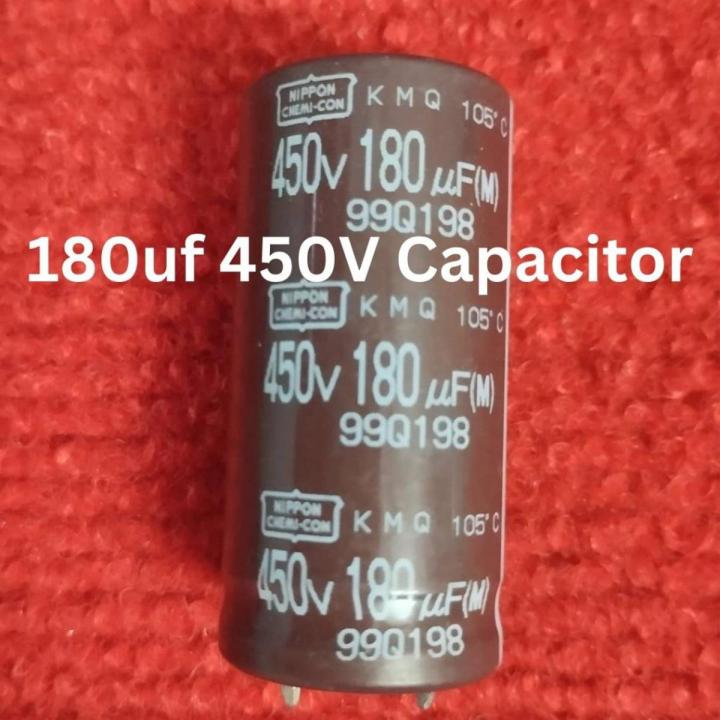 180uF 450V Capacitor RADIAL Electrolytic Capacitor 180uF Capacitor 450V 180uF Radial Polarized Aluminum Electrolytic Capacitors 2 Pin Leads