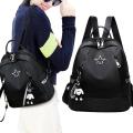 Women Small Backpack Travel Nylon Handbag Shoulder Bag Black Gifts Fashion. 