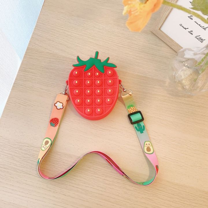 Pop Popper Fidget Toy Push It Poppet Bubble Shoulder Bag Crossbody Handbag Purse