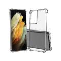 For Samsung Galaxy S21 Ultra Transparent 6D Crystal silicone Bumper case antiShock corner Clear back cover - Phone Back Cover. 