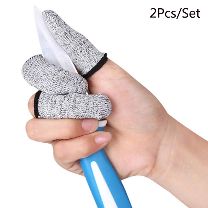 Use the Cut-Resistant Hand 1 Pair of Repeatable Finger Sleeves Cut-Resistant Protective Fingertip Covers