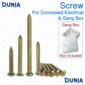 Electrical Screws 1 1.5 2 inch High Strength Anti-Rust Zinc & Yellow Passivated Ideal for Electrical Panels Switch Boards Junction Boxes. 