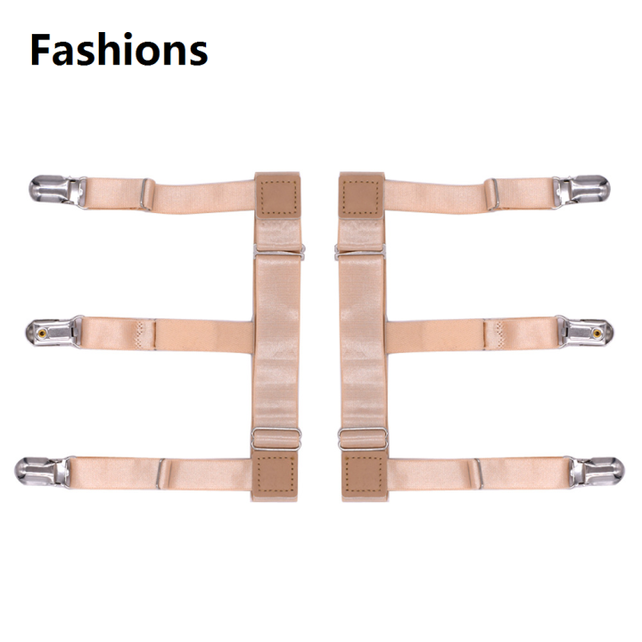 Fashions Man's Shirt Stays Holder Gentleman Leg Suspenders Shirt Braces Elastic Business Strap Shirt Garters 1pair Mr1135