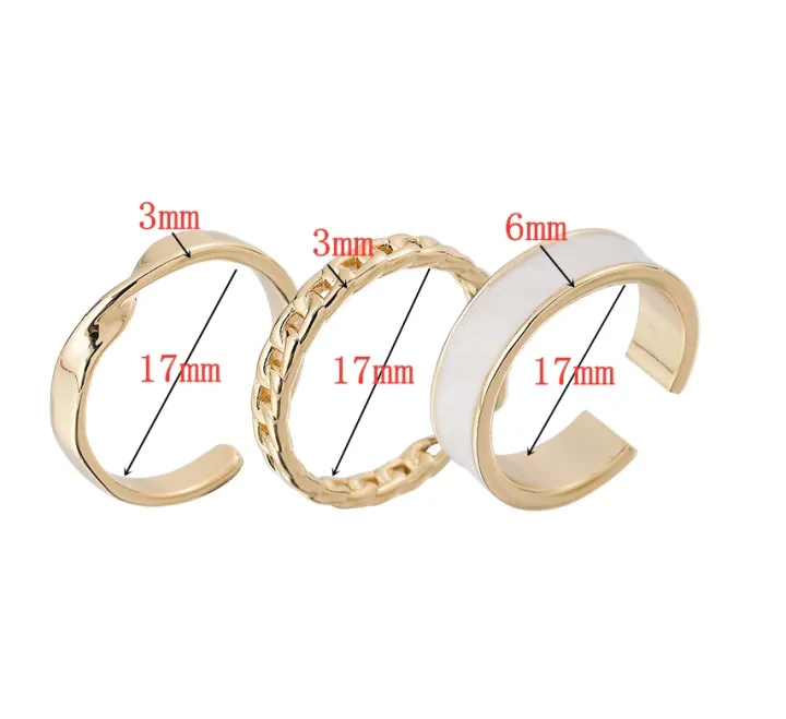 Fashion%203%20Pcs%20Adjustable%20Trendy%20Style%20Finger%20Ring%20Set%20for%20Women%20New%20Collection%20Gifts%20Rings%20Set%20Open%20Ring%20for%20Women%20Simple%20-%20Image%206