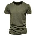 Brand Quality 100% Cotton Men T-shirt V-neck Fashion Design Slim Fit Soild T-shirts Male Tops Tees Short Sleeve T Shirt For Men. 