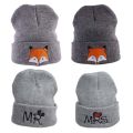 Cute Cartoon Fox Printed Knitted Winter Hats For Kids Soft Warm Caps Beanies Girls Boys UniChildren's Hat Bonnet Gift gorro. 