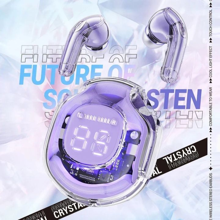 Wireless%20earphone%20Bluetooth%20earbuds%20Transparent%20Digital%20Display%20TWS%20Mecha%20Style%20For%20Acefast%20T8%20Sports%20Headphones%20-%20Image%202