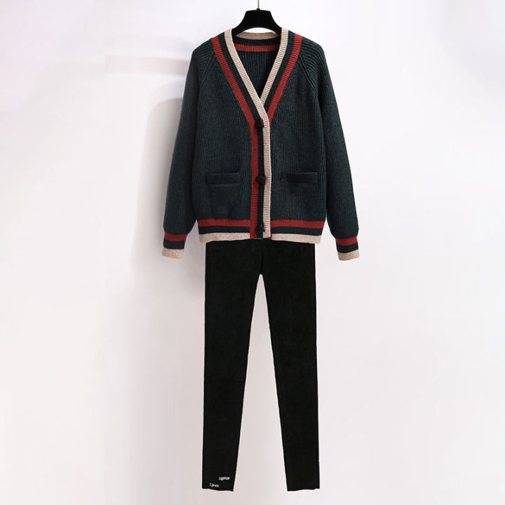 Female%20Sweater%20Coat%20Loose%20Western%20Style%20Button%20Stitching%20Striped%20Outer%20Wear%20Sweater%20Thick%20Cardigan%20Knitted%20Sweater%20For%20Women%20-%20Image%205