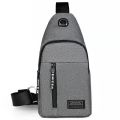 Men's Bag Solid Color Men's Chest Bag Outdoor Casual Fashionable Small Satchel Canvas Handbag Zipper Messenger Fashion Bags. 
