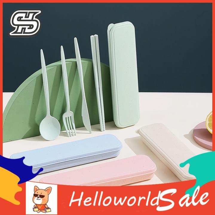 HelloWorld%20Tableware%20Set%20Eco-friendly%20BPA%20Free%20Spoon%20Fork%20Cutter%20Chopsticks%20Cutlery%20Set%20-%20Image%206