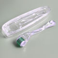 1Pcs Transparent Blue Derma Roller Stainless Steel Microneedling Roller Facial Skin Care Home Use for Face Beauty Massage Tools.