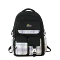 New children's school bag for primary school students 3-6 grade checkered color-blocking, ultra-lightweight burden reduction spine protection backpack for foreign trade. 