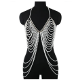 European And American Women's Girls Pearl Suspenders Bra Chain Party Flower Station Explosions Foreign Trade Night Club. 
