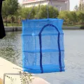 Foldable 4 Layers Food Drying Net  Rack Hanging Vegetable,Fish, Dishes Dryer Net dryer case 35 X 35 X 65cm PE Hanger food drying case. 
