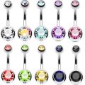 2/5/10PCS Crystal Belly Button Piercing Set Stainless Steel Zircon Belly Piercing Bulk Cz Navel Barbell Pack Piercing Ombligo. 