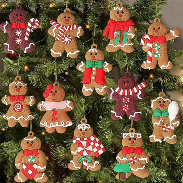 12Pcs%20Ornaments%20for%20Christmas%20Assorted%20Plastic%20Gingerbread%20Figurines%20Ornaments%20for%20Christmas%20Tree%20Hanging%20Decorations%20Easy%20Install%20Easy%20to%20Use%20-%20Image%202