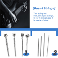 4 Pcs Stainless Steel Bass Strings Bass Guitar Parts Accessories. 