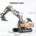 11-Channel 2.4G RC Excavator Toy - Realistic Alloy & Plastic Engineering Vehicle - Durable Electronic Gift for 6-10 Year Olds - Interactive Playtime.
