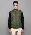 Pantoneclo Premium Quality Multicolor Men's Padding Sleeveless Jacket - Ochre / Silver Blue / Four Leaf Clover. 