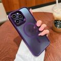 New iPhone 15 phone with eagle eye gold shield magnetic suction three in one Apple 14 full package fall protection case.